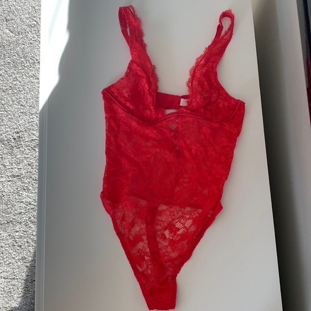 Fire Truck ❤️‍🔥🚒 Red Thong One-Piece Teddy Bodysuit